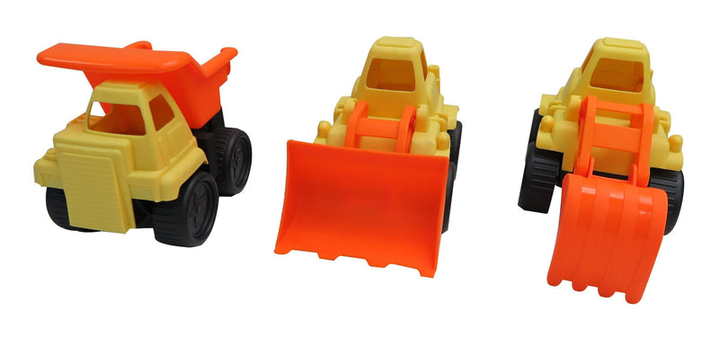 Construction Vehicles Floating Plastic Water Toy, Yellow/Orange, Assorted, Ages 2+, for Summer/Beach Activities N1983