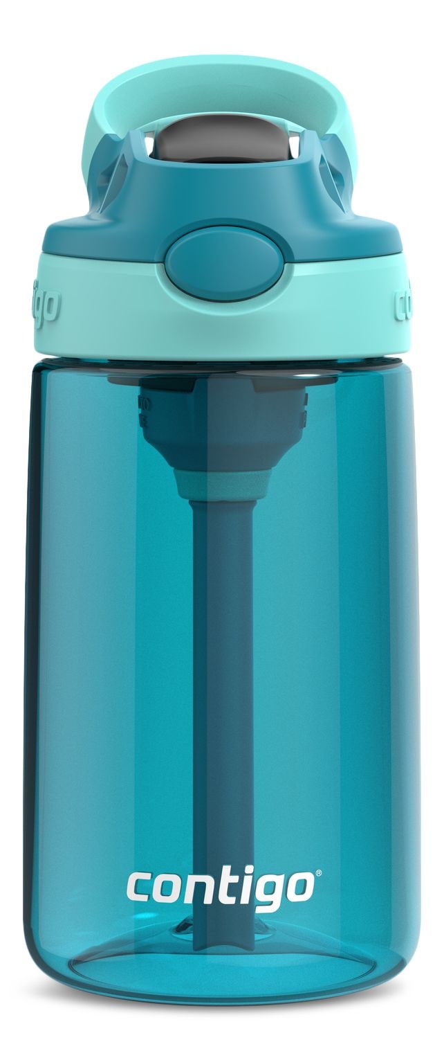 Aubrey Kids' Water Bottle, 14-oz, Juniper/Jade, with Lid & Straw G6772