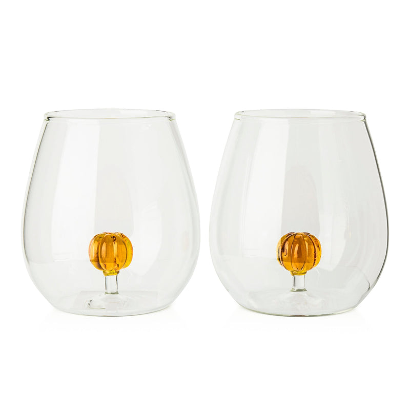 591-mL Borosilicate Pumpkin Wine Tumbler, 2-pk H4117
