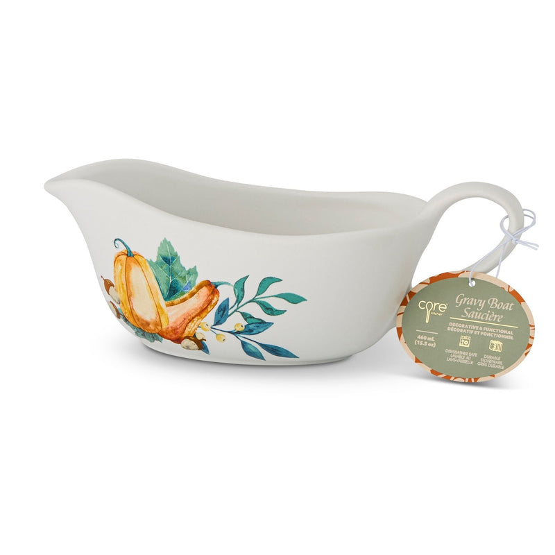 Dishwasher Safe Stoneware Harvest Gravy Boat H5030