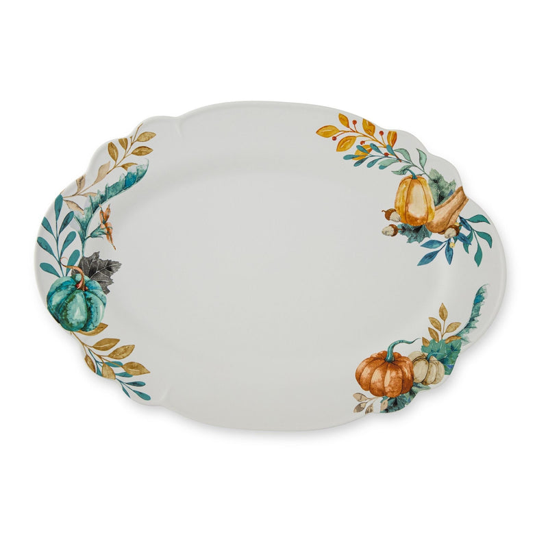 Dishwasher Safe Stoneware Harvest Oval Platter A9671