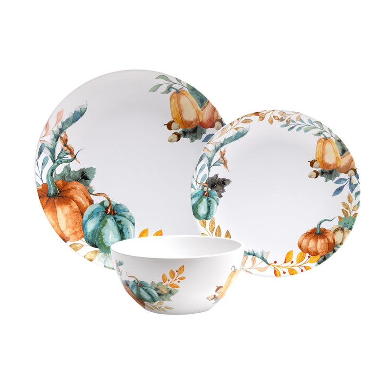 Lightweight Stoneware Harvest Dinnerware Set, Serves 4, 12-pc O7154
