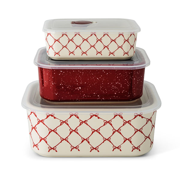 Red Stackable Rectangular Baking Dishes, 6-pc C0541