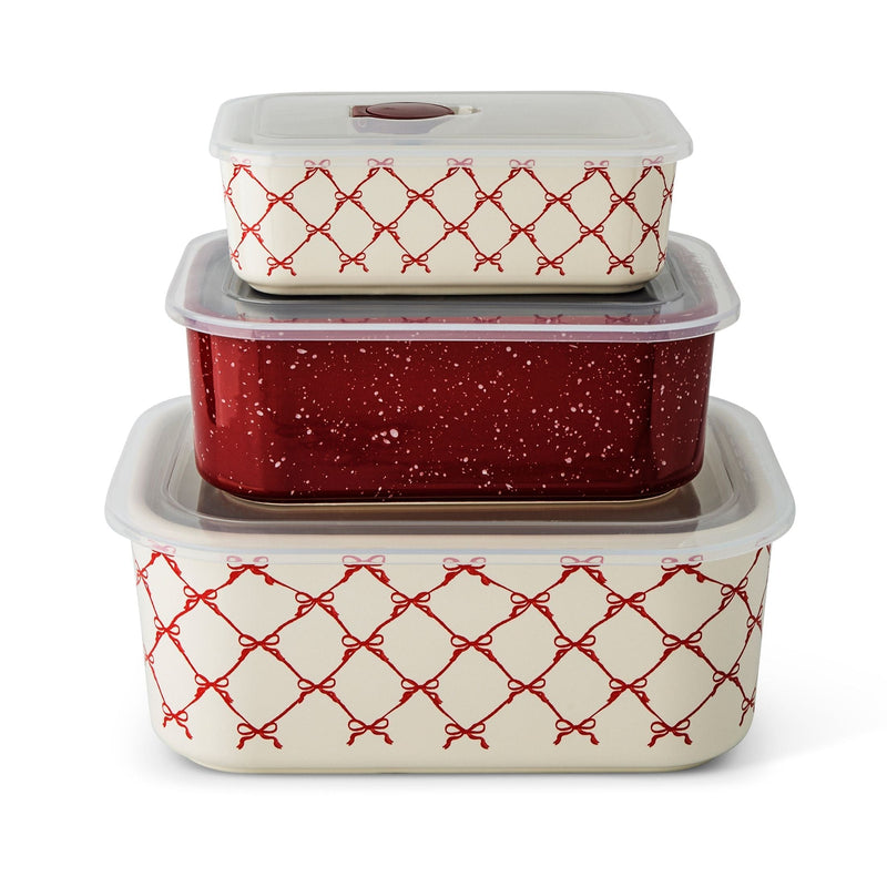 Red Stackable Rectangular Baking Dishes, 6-pc C0541