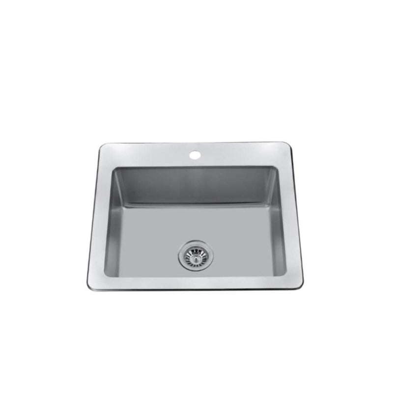 25-in Brushed Satin Stainless Steel Drop-in Sink K6410