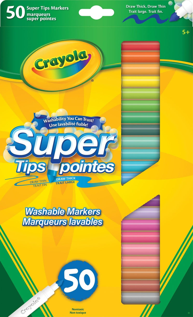 Super Tips Washable Markers, 50 Pieces, Multicolour P2799