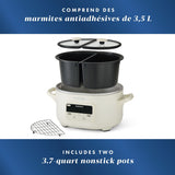 Crockpot Ceramic-Coated Multi-Meal Slow Cooker, 3.7-qt