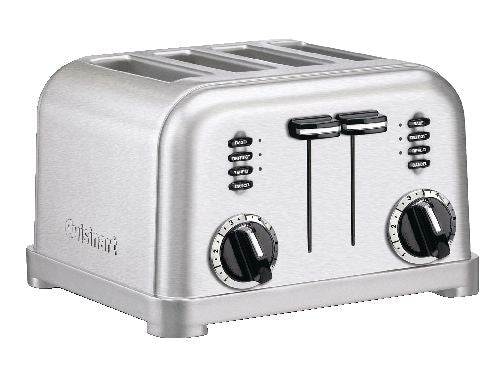 Metal Classic Toaster with 6 Settings, Stainless Steel, 4-Slices Q2461
