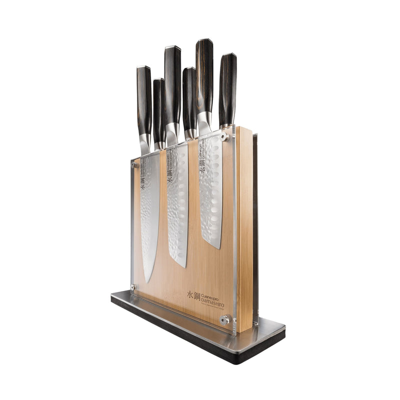PRO DAMASHIRO EMPEROR SHI 7PC KNIFE BLOCK J0149