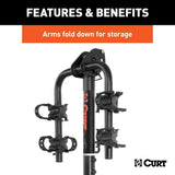 18021 Hitch Mounted Bike Rack, Fits 1-1/4" and 2" Receiver, 2 Bikes