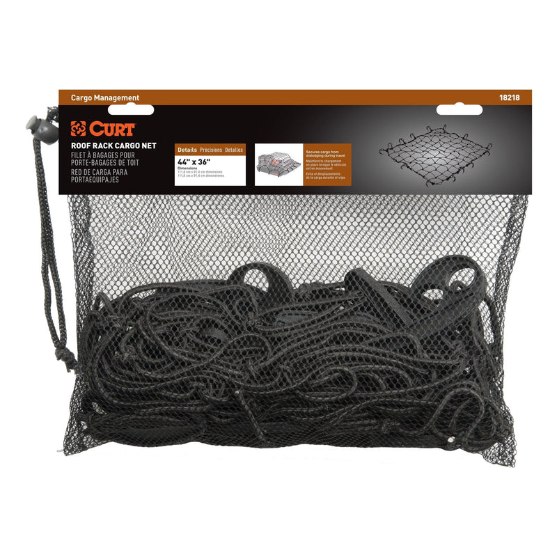 18218 Elastic Cargo Net with Hooks for Roof Basket, 44 x 36-in U9858