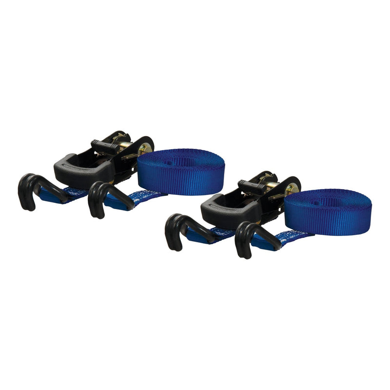 83020 Cargo Straps with J-Hooks, Blue, 733-lb, 16-ft, 2-pk S2738