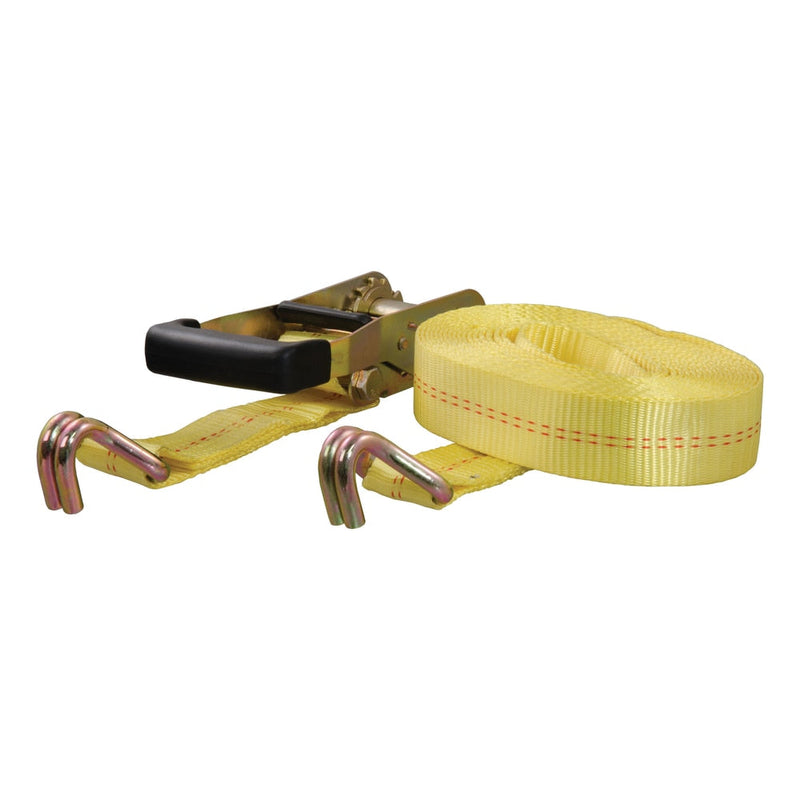 83047 Cargo Strap with J-Hooks, Yellow, 3,333-lb, 27-ft Q7950