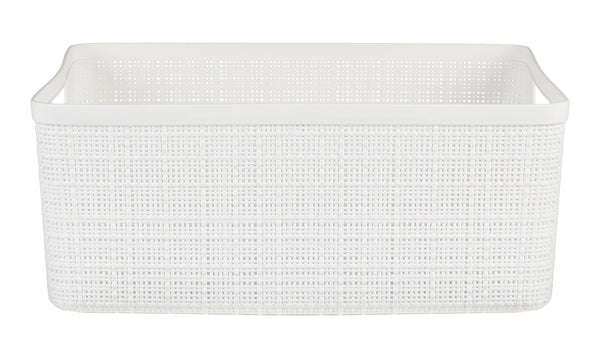 Medium Jute Weave Nesting Storage Basket, White X7438