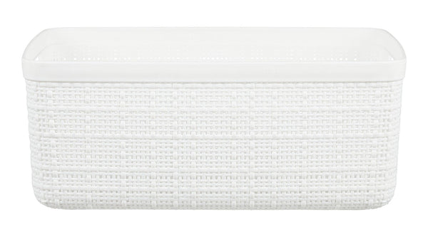 Small Jute Weave Nesting Storage Basket, White Z5701