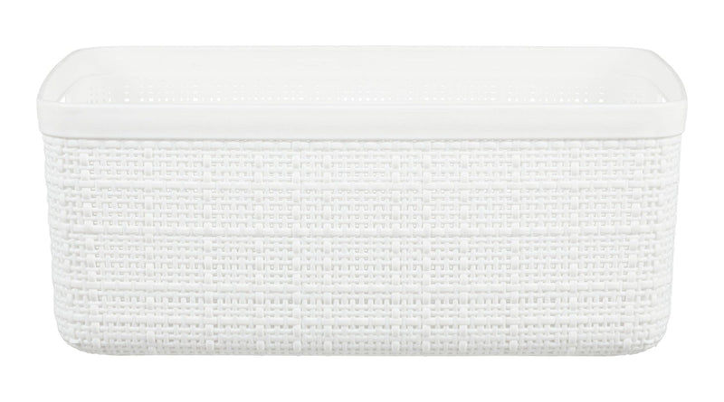 Small Jute Weave Nesting Storage Basket, White Z5701