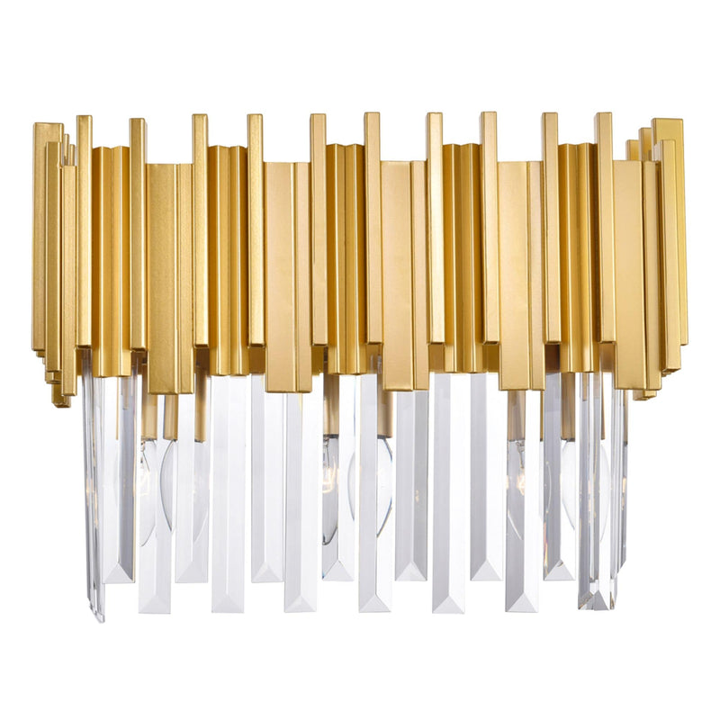 Deco 3-Light Medallion Gold Vanity Light E5355