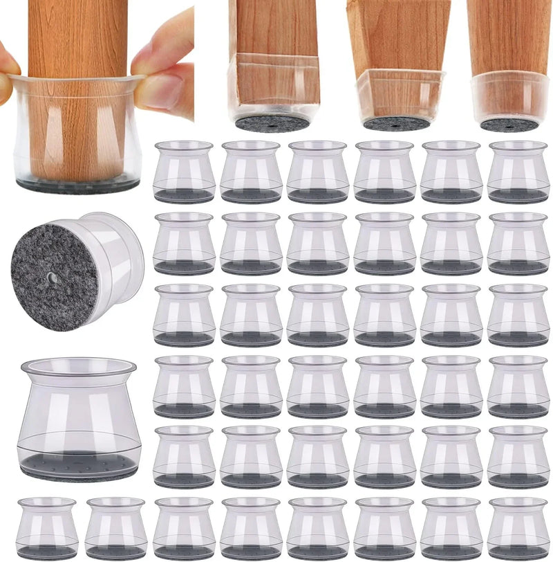 BUMACO 40Pcs Chair Leg Floor Protectors Silicone Covers to Protect Floors Q8792