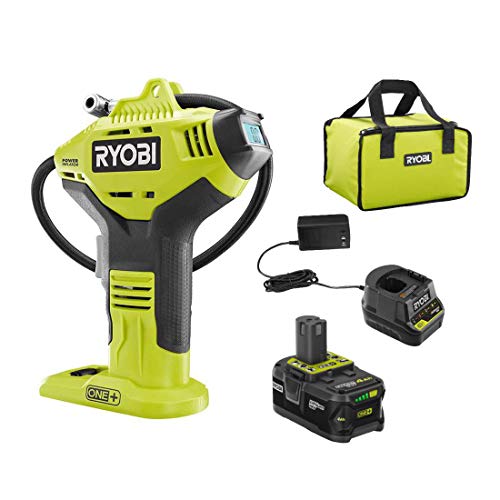 Cordless High Pressure Inflator with Digital Gauge & 18V Lithium-Ion Battery, Portable Tire & Sports Equipment Pump Y6767