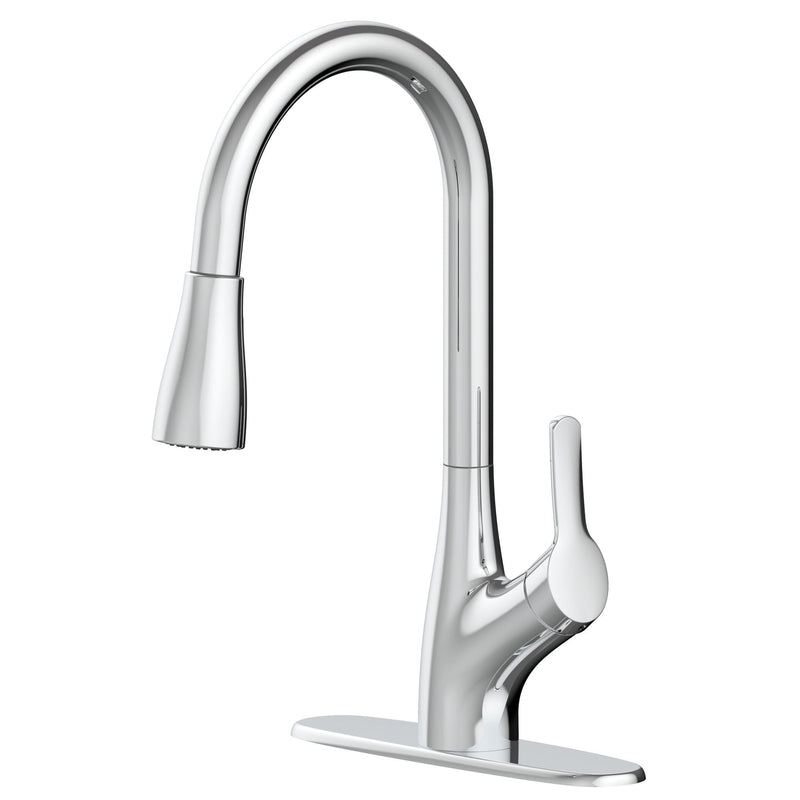 Clarivo 2-in-1 Filtration 1-Handle Pull Down Kitchen Faucet, Various Finishes U0912