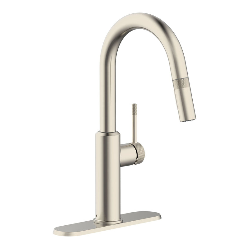 Colby 1-Handle Pull-Down Kitchen Faucet with Knurled Accents, Stainless Steel F9268