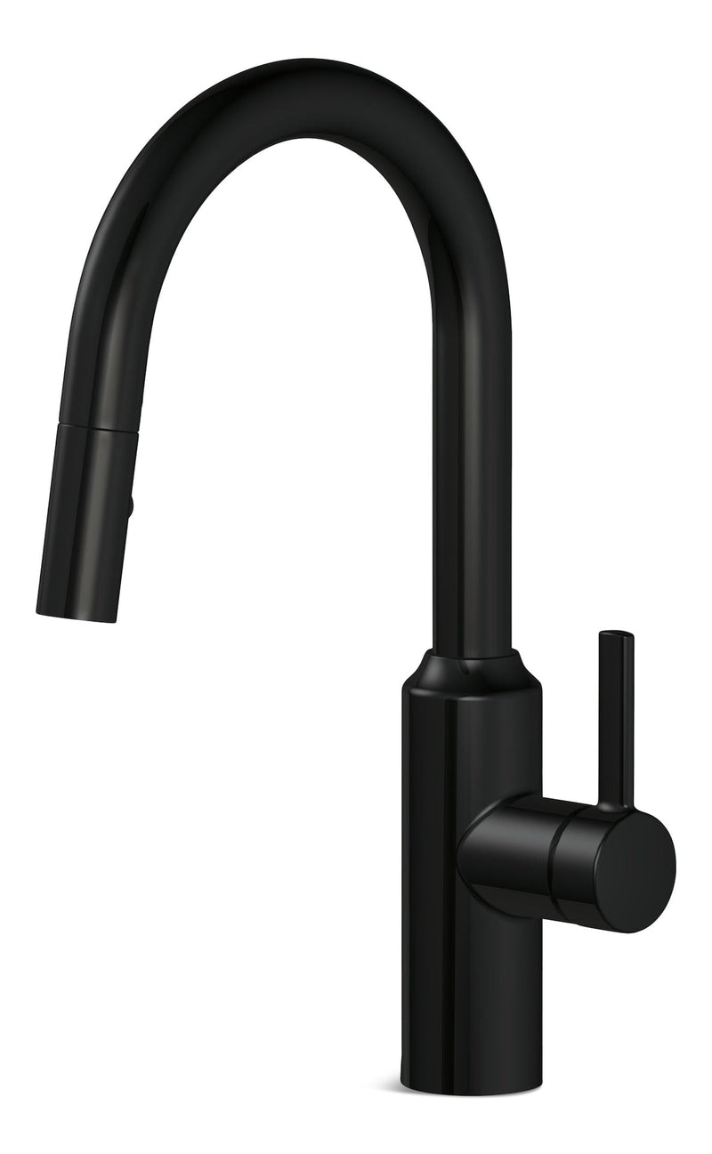 Colby Single Handle Pull Down Kitchen Faucet, Matte Black H8902