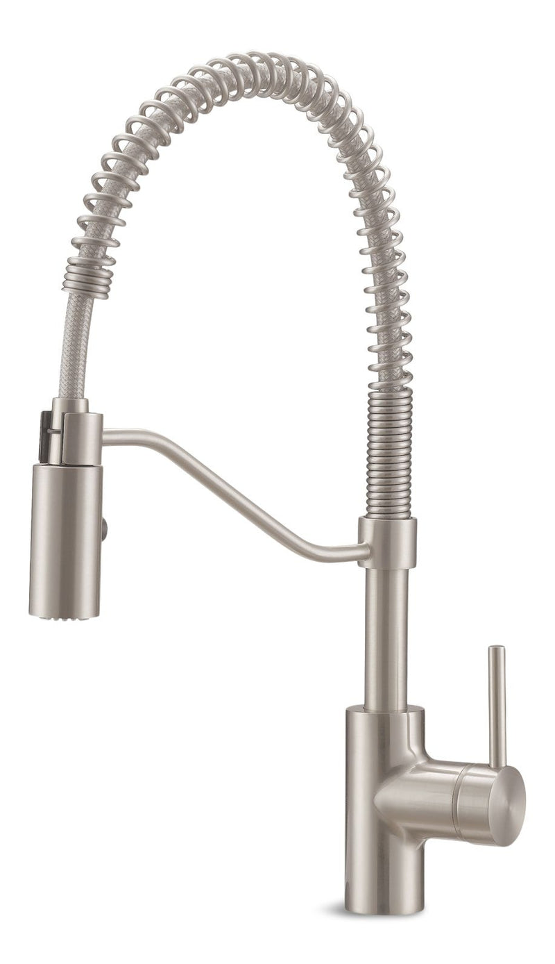 Jasper Single Handle Pull Down Kitchen Faucet, Stainless Steel B9723