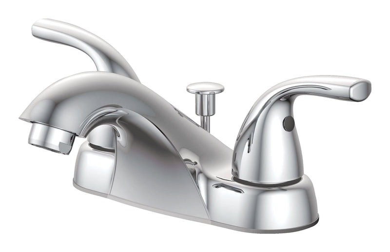 Renovate Double Handle Bathroom Sink Faucet with Pop-up Drain, 4-in Centreset, Chrome S2885