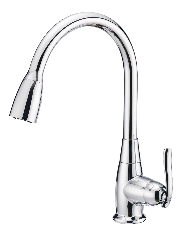 Terrazo Single Handle Pull Down Kitchen Faucet, Chrome A6446