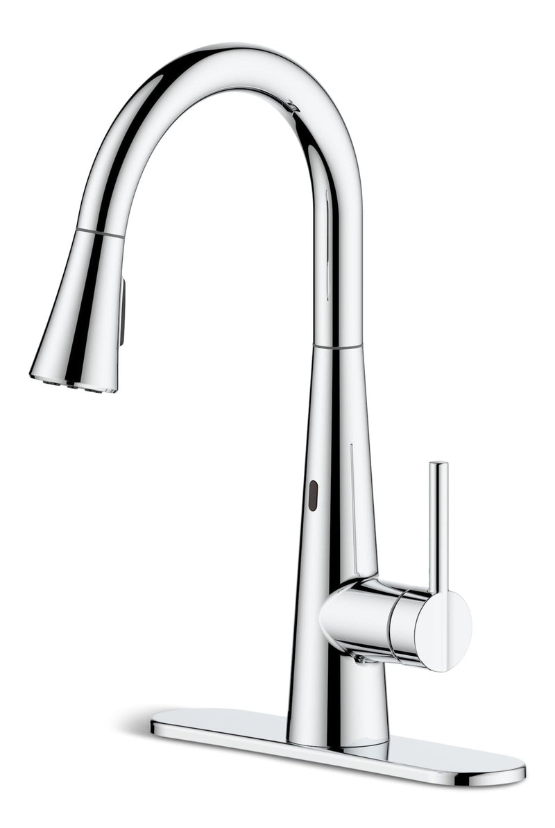 Tronus Dual-Sensor 1-Handle Pull Down Sprayhead Kitchen Faucet, Various Finishes N0280