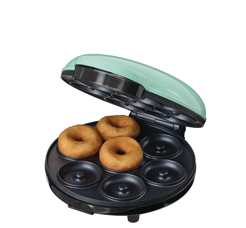 Express Mini Compact Electric Donut Maker, Non-Stick Surface, Aqua S5267