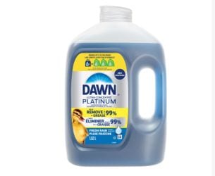 Platinum Liquid Dish Soap Detergent Refill, Fresh Rain, 1.52-L E4336