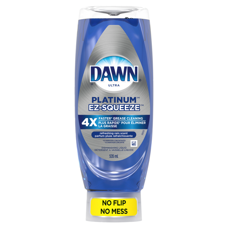 Ultra Platinum EZ-Squeeze Liquid Dish Soap, Rainshower Scent, 535-mL T2723