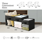Collapsible Transparent Front Cube, 11-in, 6-pk, Black