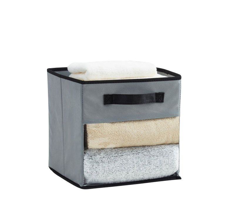 Collapsible Transparent Front Cube, 11-in, 6-pk, Grey G4340