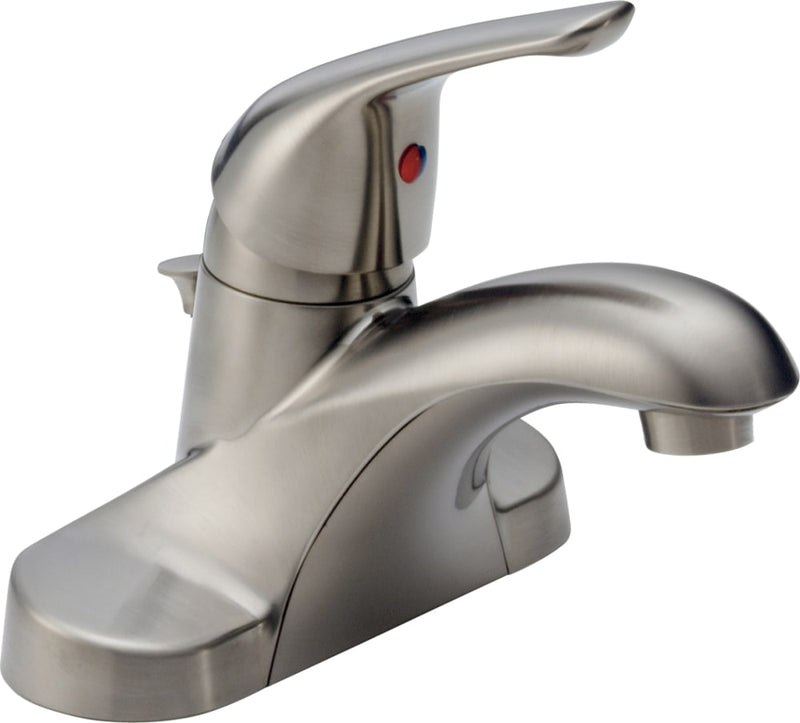 Faucet Principals Single Handle 4-in Centreset Bathroom Sink Faucet, WaterSense Certified, Brushed Nickel Z2496
