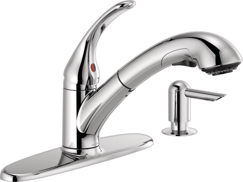 Principals Single Handle Pull Out Kitchen Faucet, Chrome X4115