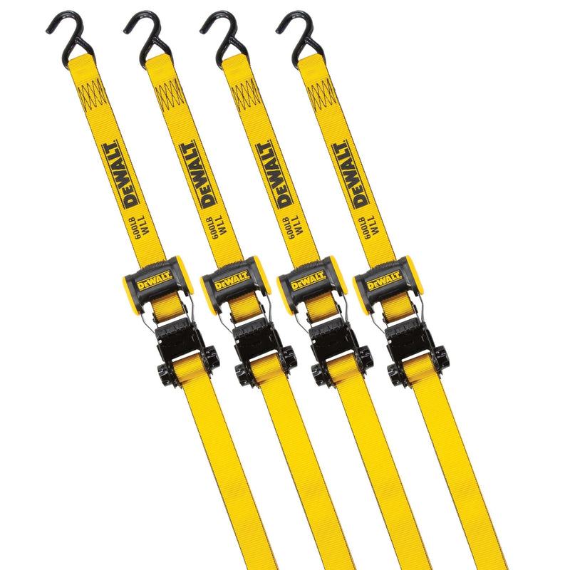 DXBC18004 1,800-lb Ratchet Tie-Down Straps, 1.25-in x 12-ft, 4-pk S4021