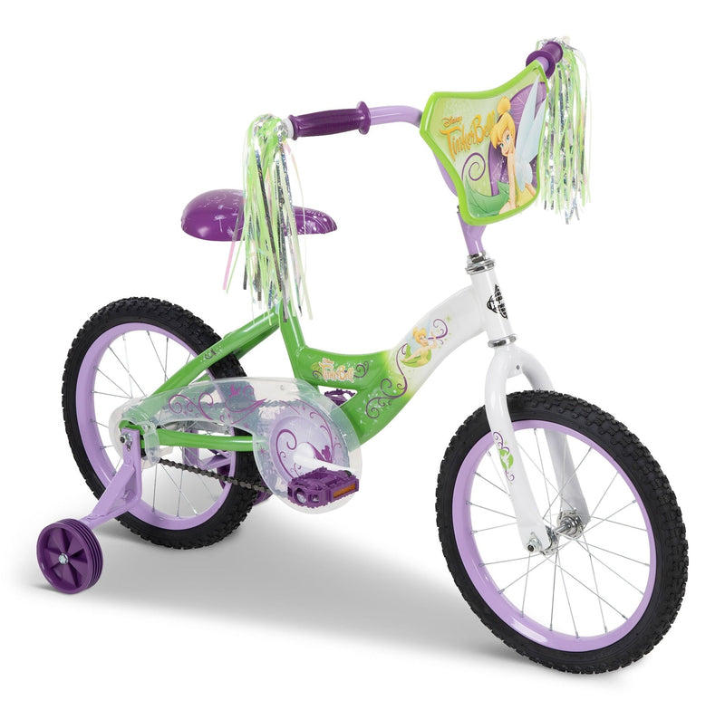 Tinkerbell Kids' Bike, 16-in Wheel, White/Green S9811