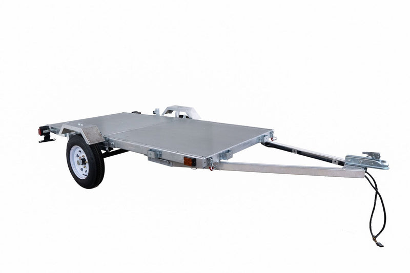 4x8-ft Single-Axle Galvanized Folding Utility Trailer Q7561