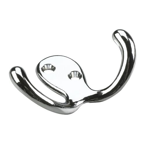 Double Wardrobe Hook, Chrome, 4pk Z8972