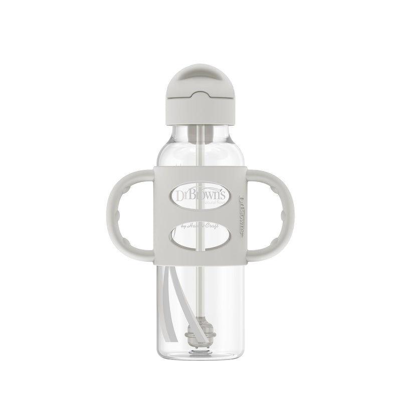 Milestones Narrow Sippy Straw Bottle with Handles, 8-oz A4466