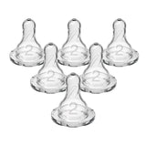 Natural Flow Level 2 Silicone Nipples, 6-pk