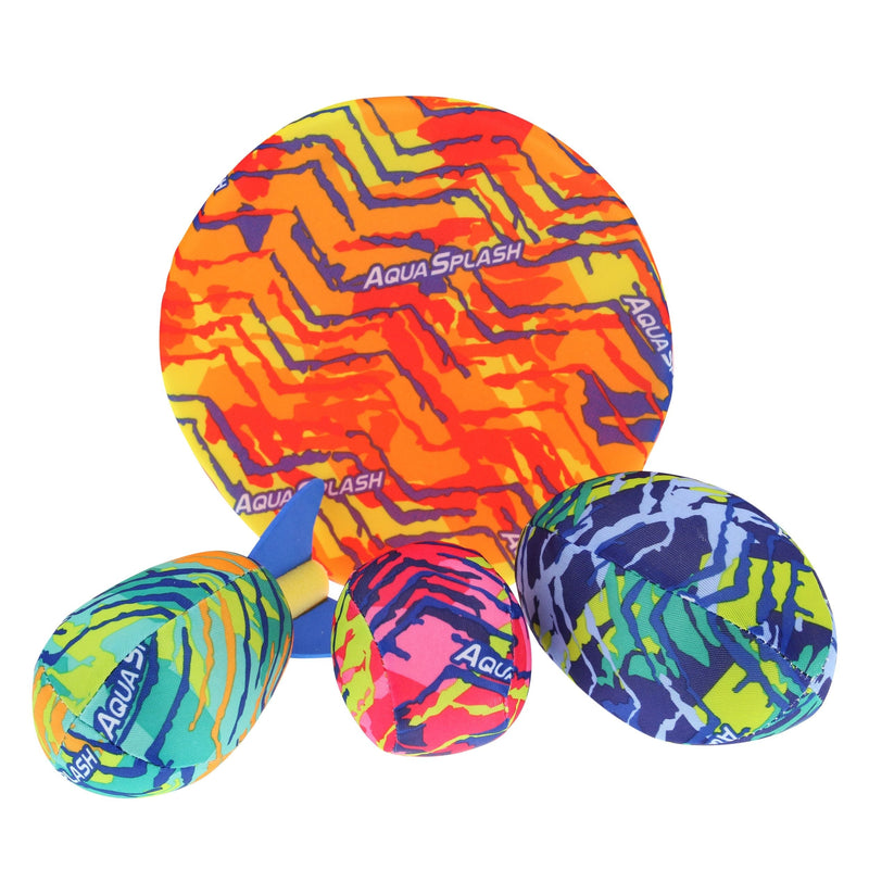 Dunk n' Drench Pool Kids' Splash Ball Set, Multi-Coloured, 4-pk, Ages 3+, for Beach/Pool Fun Activities O1223