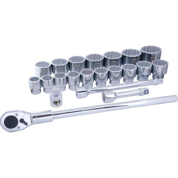 1-in Drive 12 Point Standard Socket & Attachment Set, SAE, 21-pk K4874