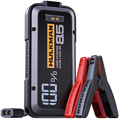 HULKMAN Alpha85 Jump Starter 2000 Amp 20000mAh Car Starter for up to 8.5L Gas and 6L Diesel Engines A1500