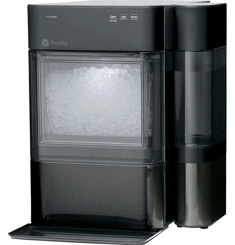 Countertop Nugget Ice Maker | Ice Machine with WiFi Connectivity | Smart Home Kitchen Essentials | Black Stainless S0056
