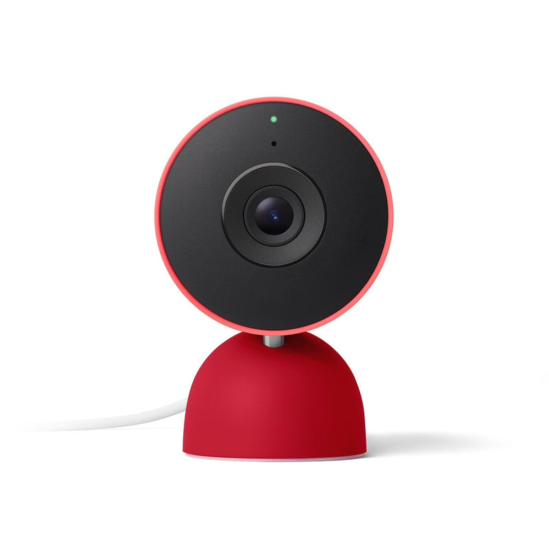 Google Nest Cam Indoor (Wired, 3rd Gen) - Indoor Security Camera with 2K Video - Works with Google Home - With Gemini - Berry R4587