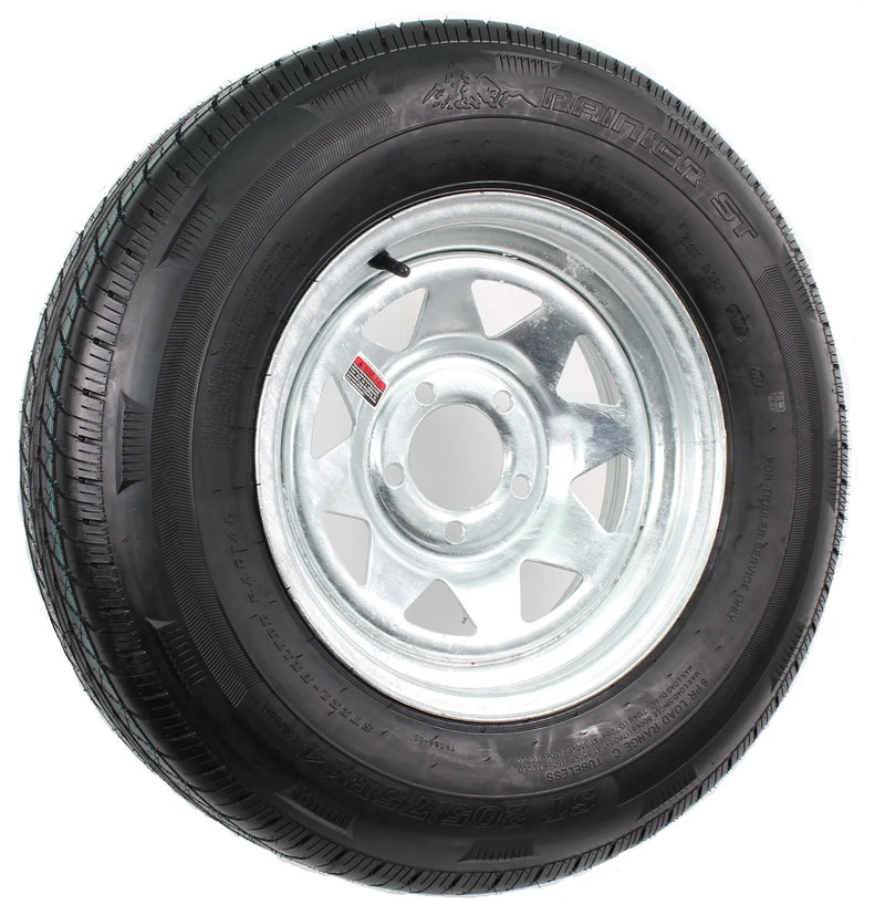 Radial Trailer Tire on Rim ST205/75R14 with 5 Lug Galvanized Spoke Wheel L5724