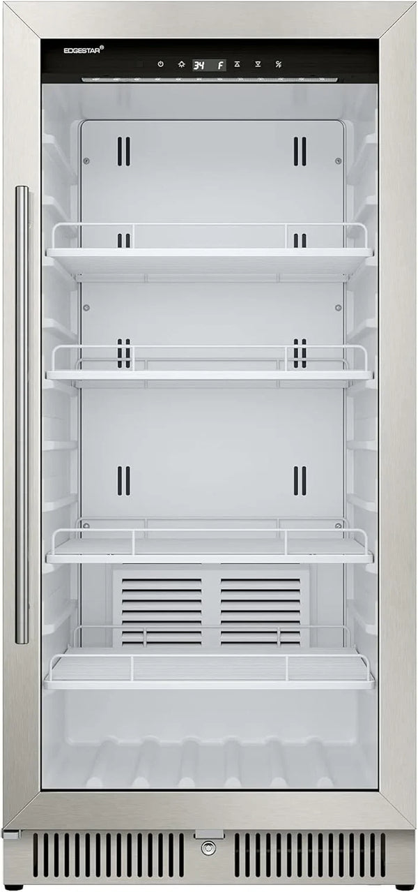 22" Wide 10.1 Cu. Ft. Commercial Beverage Merchandiser – Stainless Steel, Temp Alarm, Reversible Door D898